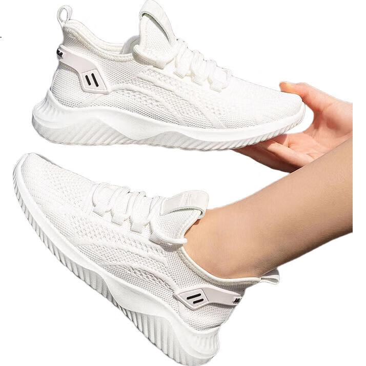 Женские кроссовки Huili Mesh Shoes, летние дышащие, удобные, на мягкой подошве, модные повседневные туфли, белые, размер 38