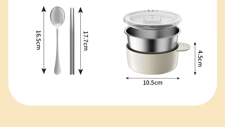 Ymer Children's Insulated Lunch Box Student Special School Partition Bento Box Office Stainless Steel 316 Mickey 44