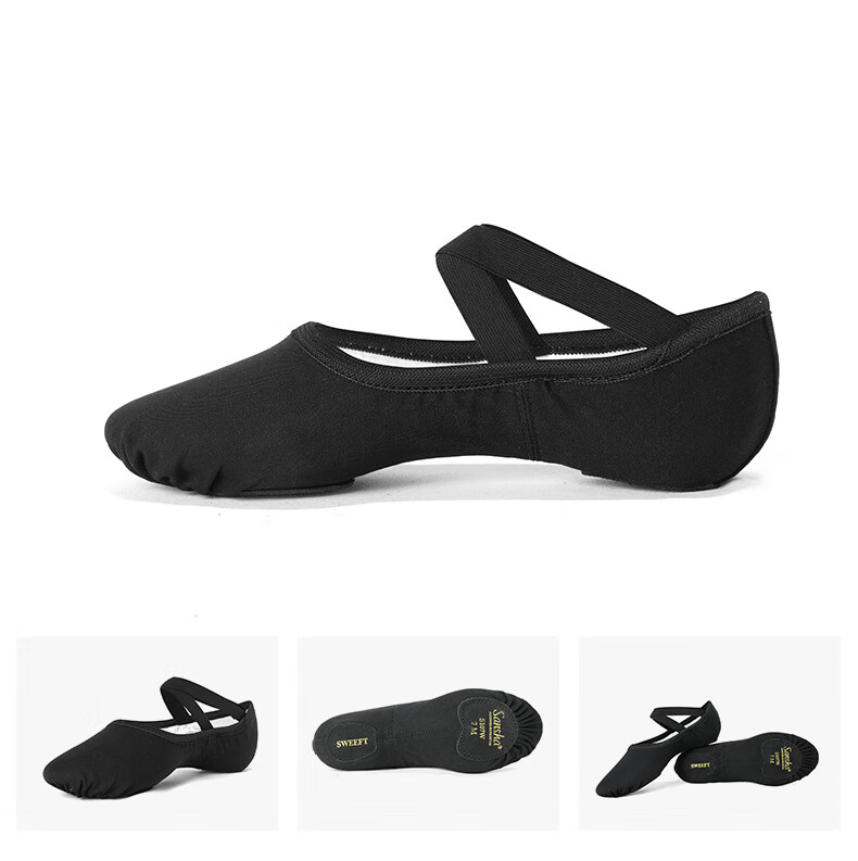 Sansha Ballet Dance Practice Shoes Elastic Fabric Soft Shoes Chinese Dance Two-Piece Sole S107 Pink Size 28 12
