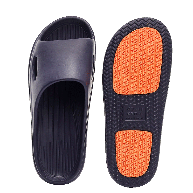 XGGC Non-Slip Slippers, Summer Unisex Home Indoor Soft-Soled Bathroom Shower Anti-Fall Maternity Sandals, Gray, Size 44-45