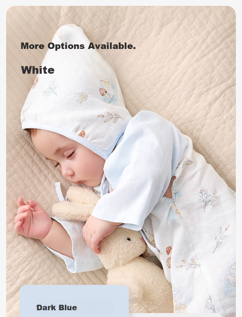 Shiyuejiejing Baby Summer Thin Gauze Romper, Unisex Infant Onesie Bodysuit 6