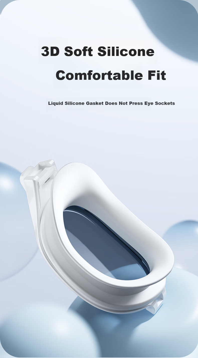 PEAK Swimming Goggles, Waterproof And Anti-Fog, High-Definition Myopia Swimming Glasses for Men And Women, Large Frame Swimming Goggles YSZ4103, Myopia 200 Degrees White 4