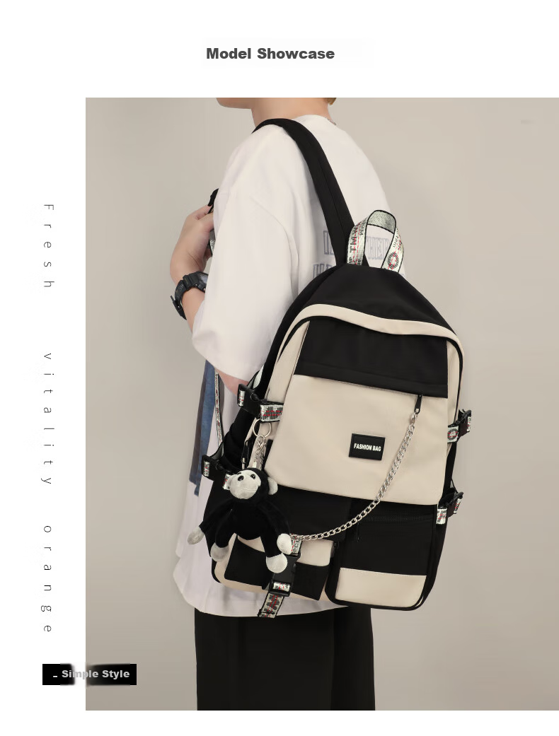 Viney Backpack for Men And Women, Large Capacity Lightweight School Bag for Middle School High School College Students, Travel Bag Trendy Business Laptop Bag High Aesthetic Value 4-6 Grade Elementary School Students Lightweight Travel Bag Simple Casual Outdoor Hiking 4