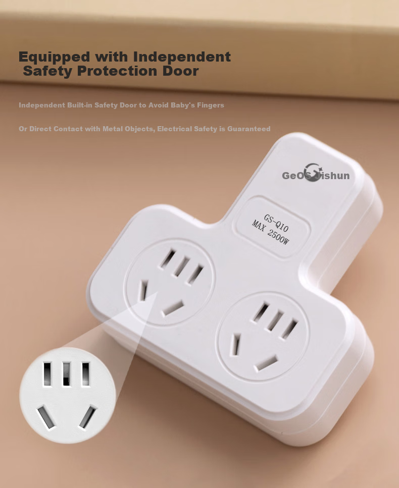 JS JISHUN Socket Extender, College Dormitory Power Strip Adapter, One-To Converter Plug, Multi-Outlet Power Strip 3