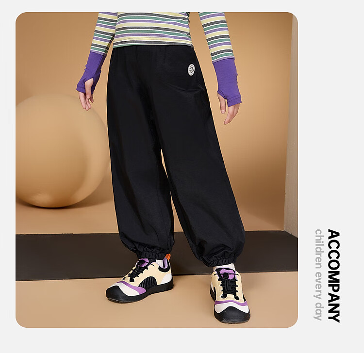ASK JUNIOR Children's Clothing Girls' Youth Autumn Sports Pants Jogger Running Casual Trousers Black 110 34