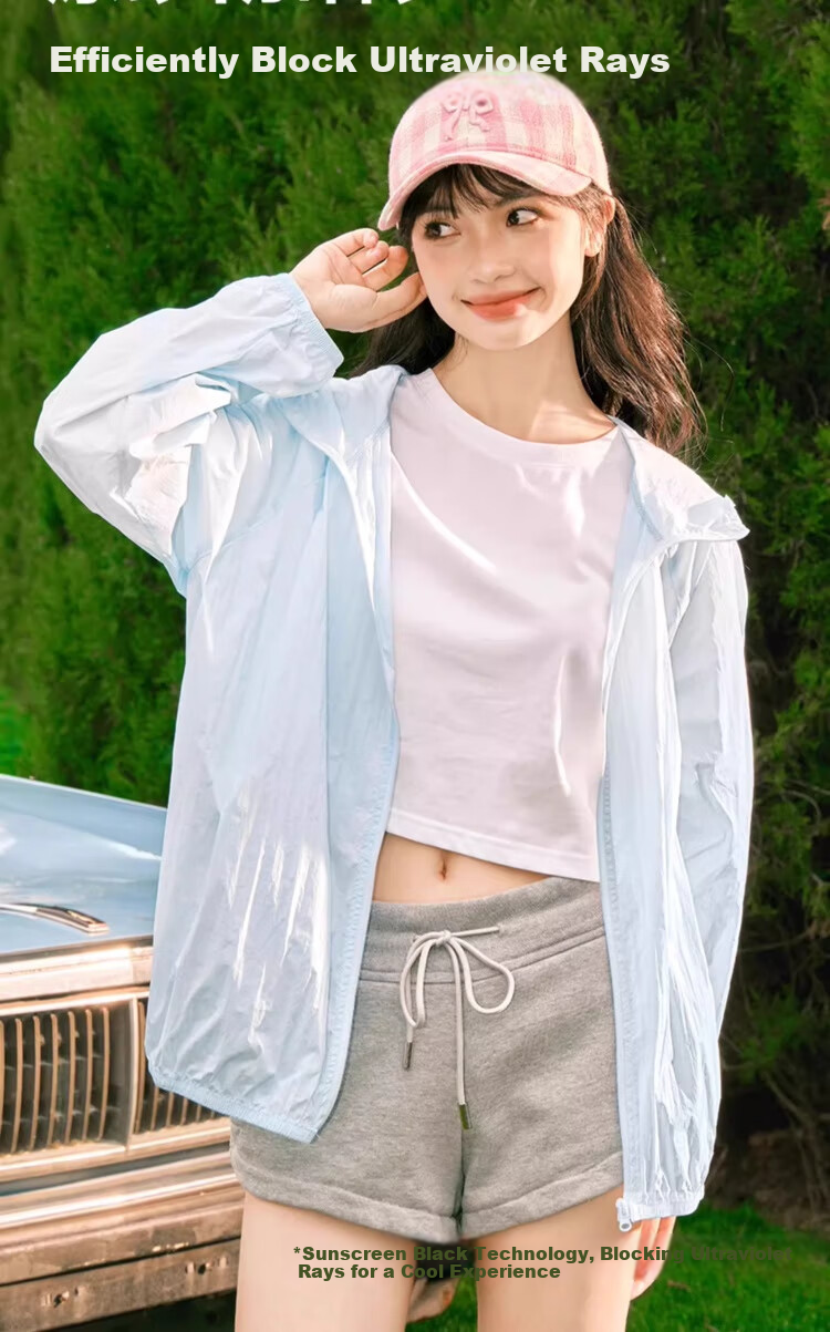 Huili Original Yarn Sun Protection Clothing for Women, 2026 New Style Loose UV-Resistant Spring And Summer Petite Stylish Outdoor Sun Protection Jacket 2
