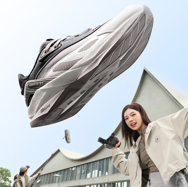 361° Spaceship Men's Sports Shoes Autumn Thick Sole Retro Casual Running Outdoor Cushioning Shoes 672536701-2 2