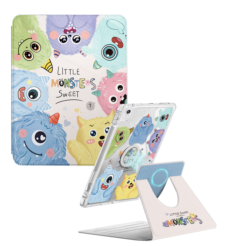 Asiwa IPad Case Compatible with 2026/25 Models, Detachable Magnetic Design for 11-Inch And 10.9-Inch Tablets, Includes Pencil Holder, 360-Degree Rotating, Shockproof And Bend-Resistant
