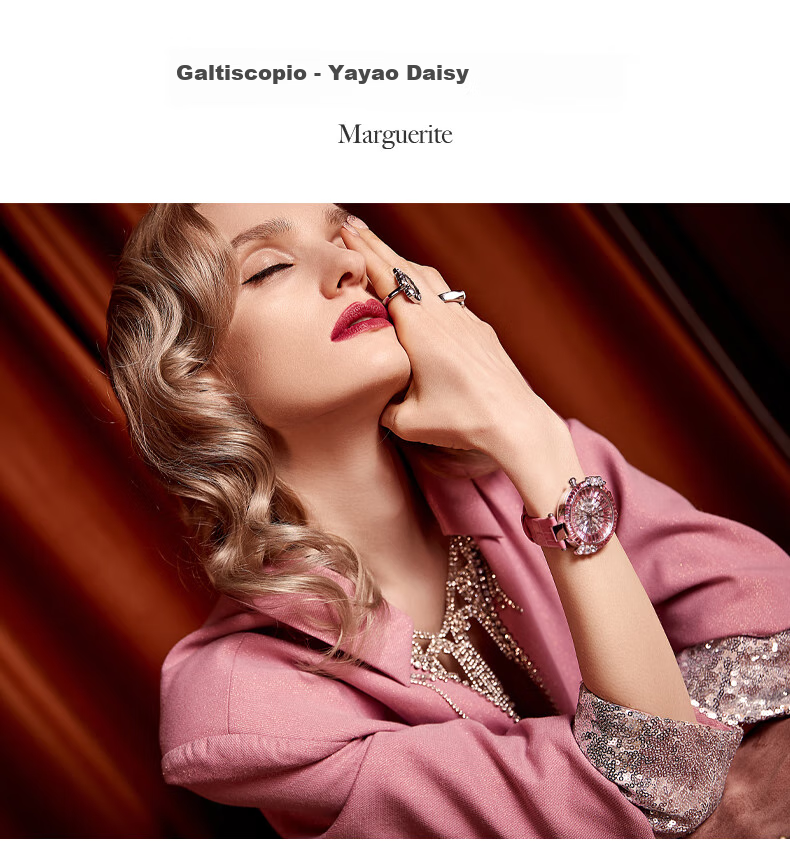 Galtiscopio Trendy Fashion Wristwatch, Elegant Daisy Series Women's Watch with Diamond And Crystal Dial, Large Dial Watch, Women's Holiday Gift 3