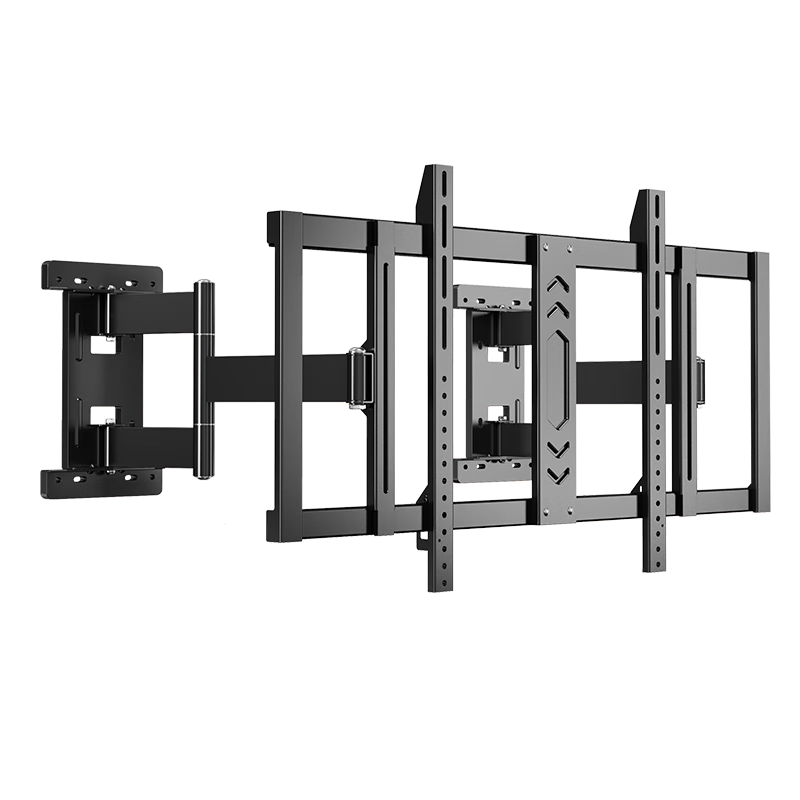 Enlip Ultra-Thin Embedded Split Heavy-Duty Telescopic TV Wall Mount Bracket 75-100 Inch Compatible with Xiaomi Hisense TCL Skyworth 90/100 Inch No Obstruction to Sockets and Speakers