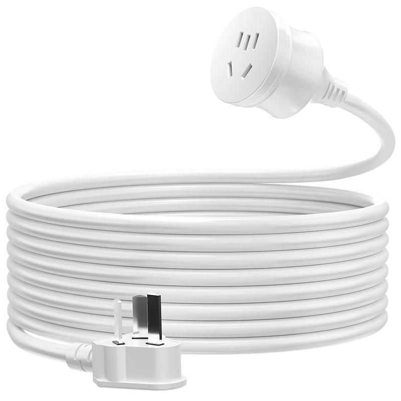 Etman 10-Meter 10A Flexible Power Extension Cord, Three-Prong Socket Plug, Outdoor Extension Charging Cable, for Electric Fan, Power Strip, Extension Board, And Terminal Block