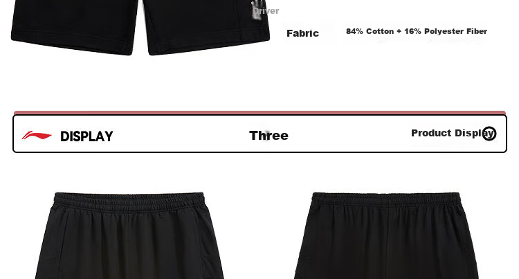 LI-NING Men's Fashion Casual Versatile Breathable Skin-Friendly Comfortable Sports Running Shorts 11