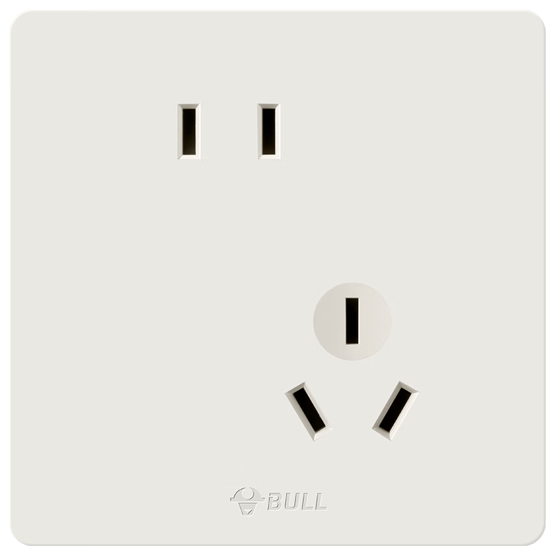 BULL Switch Socket G12 Skin-feel Matte Cream Style 10A Angled Five-hole 10-pack Set G12Z223AS Cashmere Coffee