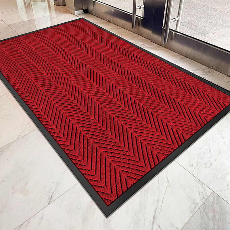 Jushiyi Tire Pattern Floor Mat, Shop Hotel Non-Slip Dirt-Resistant Water-Absorbing Welcome Mat, Entrance Doorway Foot Mat, 90*150cm