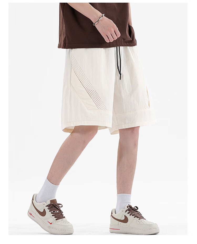 I'M DAVID Men's Summer 2025 New Breathable Casual Basketball Sports Mid-Length Shorts Trendy Ice Silk Quick-Dry Five-Point Pants 12