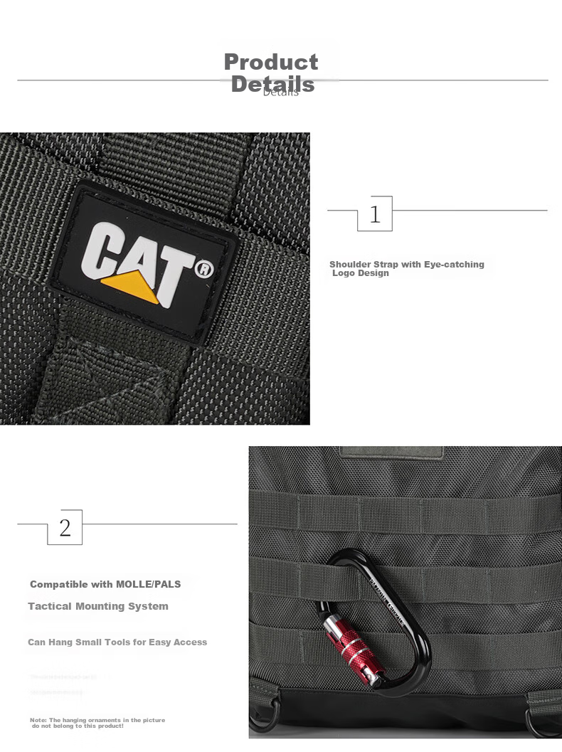 CAT Backpack, Laptop Bag, Outdoor Sports Hiking Bag, 15/16 Inch Large Capacity Men's Schoolbag, Black, 84175 6