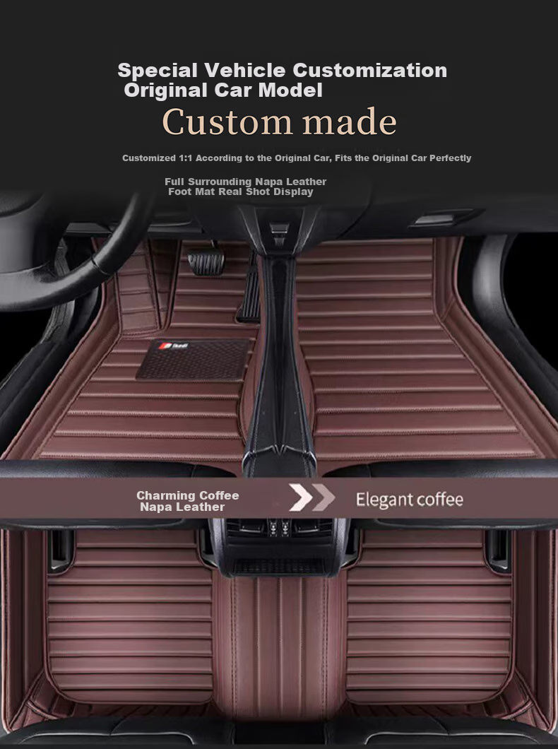 SIKEDI Audi A6L Full Coverage Floor Mats for 2012-2018 Models, Durable Waterproof Odorless Car Mats 2