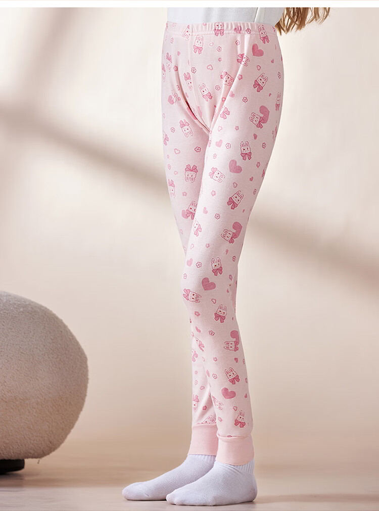 Dingguagua Children's Cotton Thermal Leggings Girls Autumn Winter Thin Warm Underwear Pants Full Cotton Sleepwear for Older Kids 2