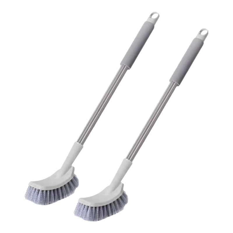 Baijiahaoshi Toilet Brush, Floor-Standing Brush with Long Handle, Bathroom Cleaning Tool, 2-Piece Set