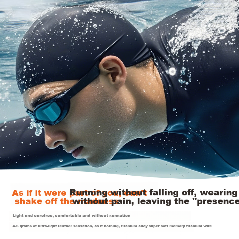 Aiwa AW51 [32GB Large Memory] IPX8 Professional Waterproof Swimming Bone Conduction Bluetooth Headphones, Underwater Sports Wireless Open-Ear Design, Sweat-Resistant