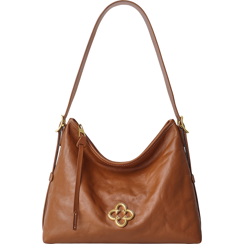 CASSILE [Celebrity Style] Cassile Tote Bag for Women, Vegetable Tanned Leather Light Luxury Crossbody Hobo Bag, Birthday Gift