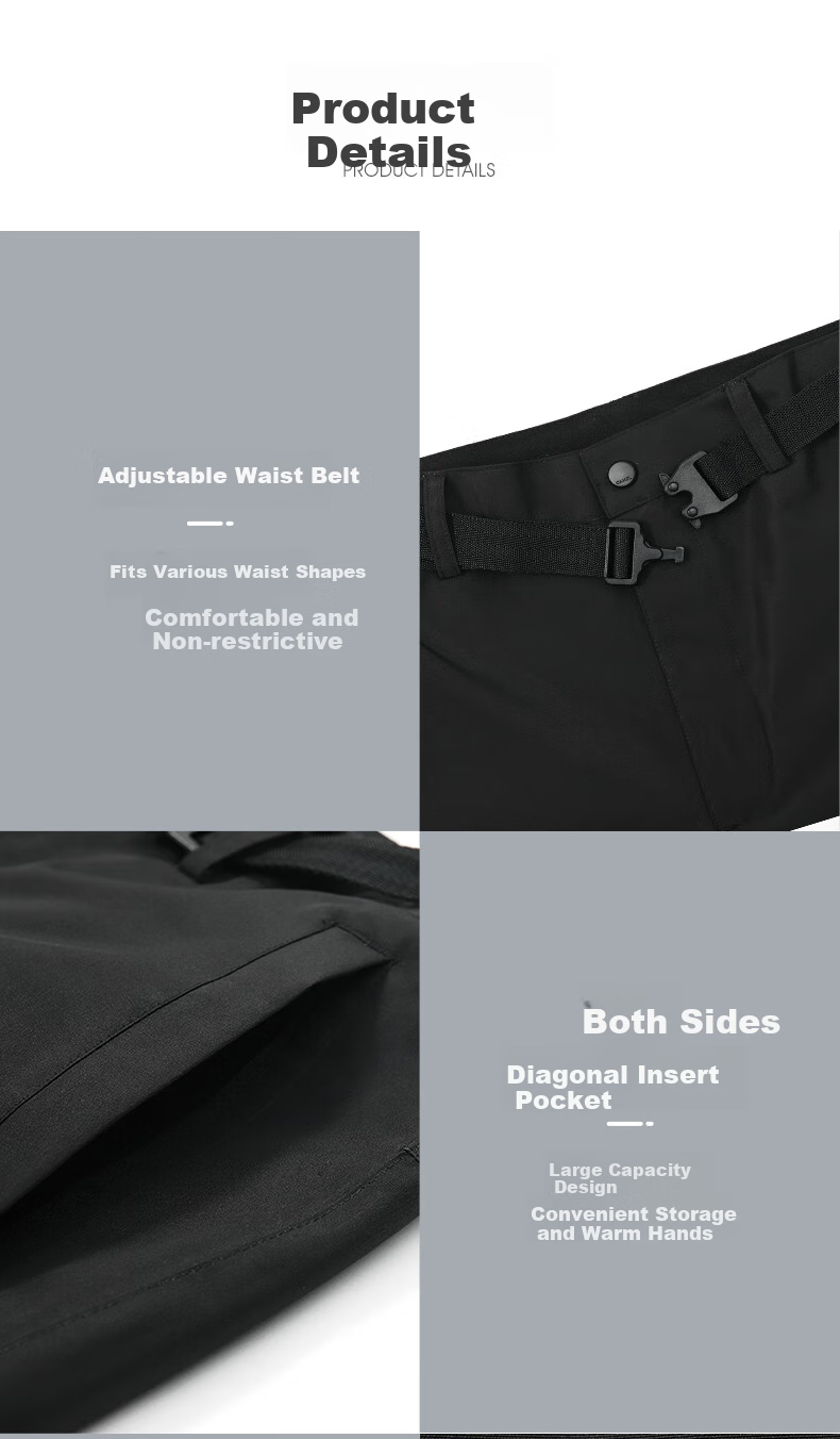 CAMEL Outdoor Hiking Pants for Women, Autumn Windproof And Warm Cargo Trousers, Couple's Casual Pants for Men A1W146120 12