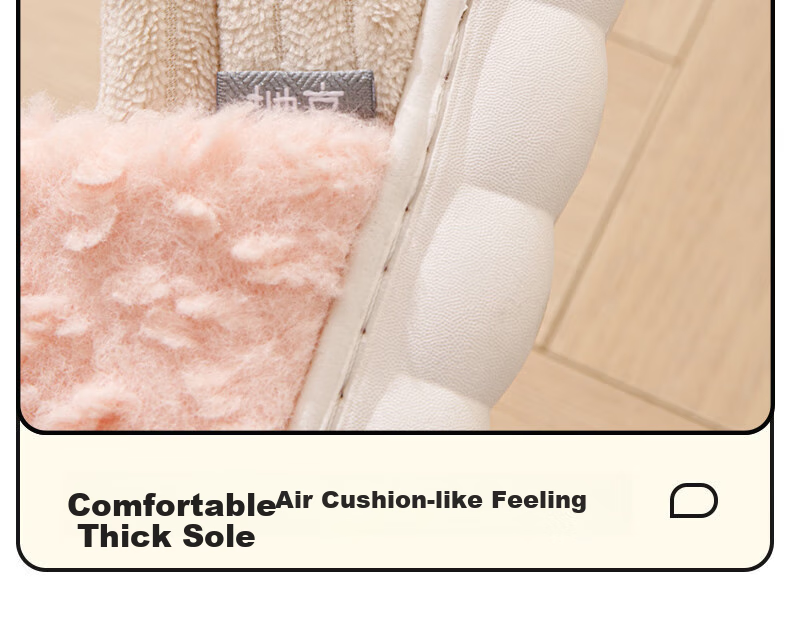 Taxiang Cotton Slippers for Men And Women, Indoor Home Use, Thick Sole, Warm Plush Cotton Shoes TR239 9