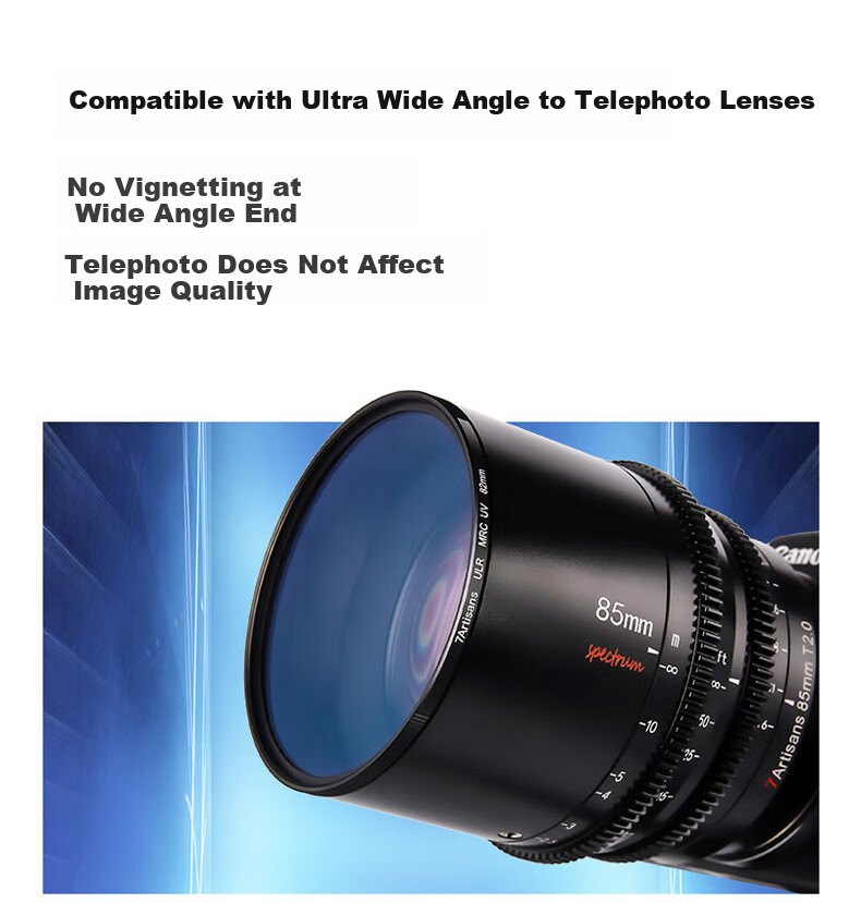 Qigongjiang Ultra-Low Reflection UV Filter, 49mm Filter, ULR MRC UV Double-Sided Multi-Layer Coated Anti-Glare Anti-Flare Protective Filter for DSLR And Mirrorless Camera, Film Lens Protection Filter 11