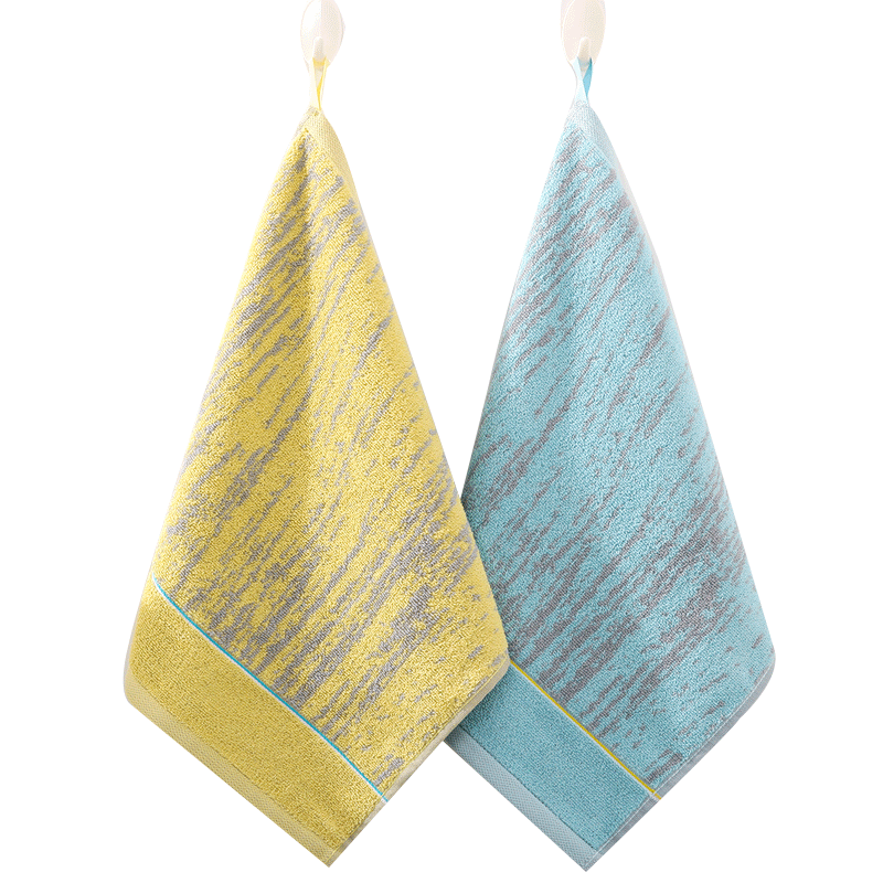 KING SHORE Class A Pure Cotton Hand Towel, Hanging Style, All-Cotton Face Towel, Small Towel for Children, Sports Towel, Pack of 2
