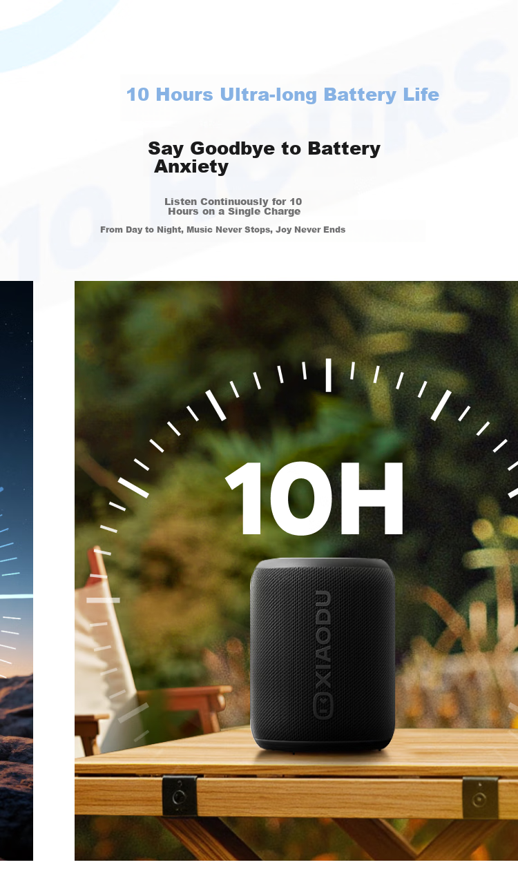Xiaodu Bluetooth Speaker, Mini Lightweight Portable Bluetooth Speaker, Pengpai Sound Wave Acoustic Mini Cannon, Outdoor Dustproof Waterproof Camping, Ultra-Long Battery Life 6