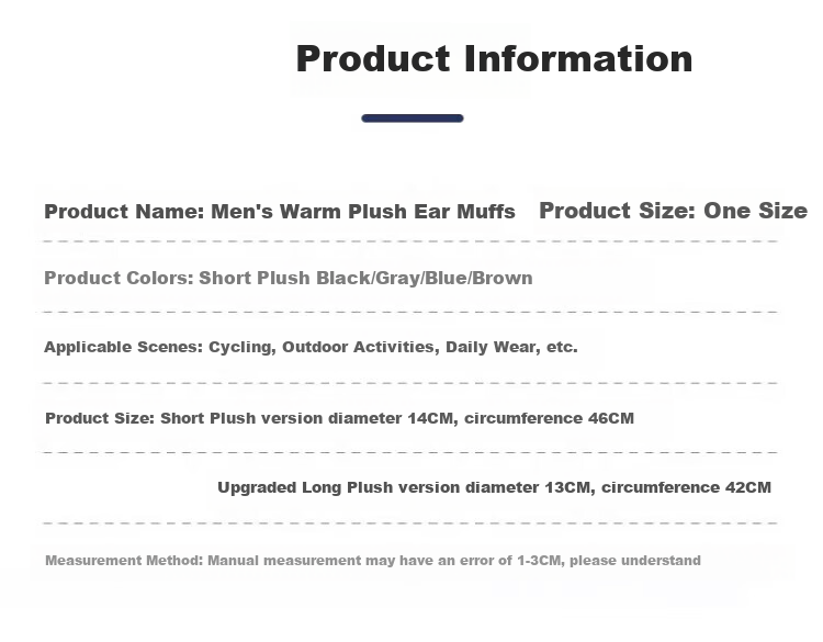 Adandyish Electric Bicycle Ear Protectors, Warm Ear Covers, Plush Ear Muffs, Autumn And Winter Windproof, Warm, Thickened, Back-Style, Warm Brow 17