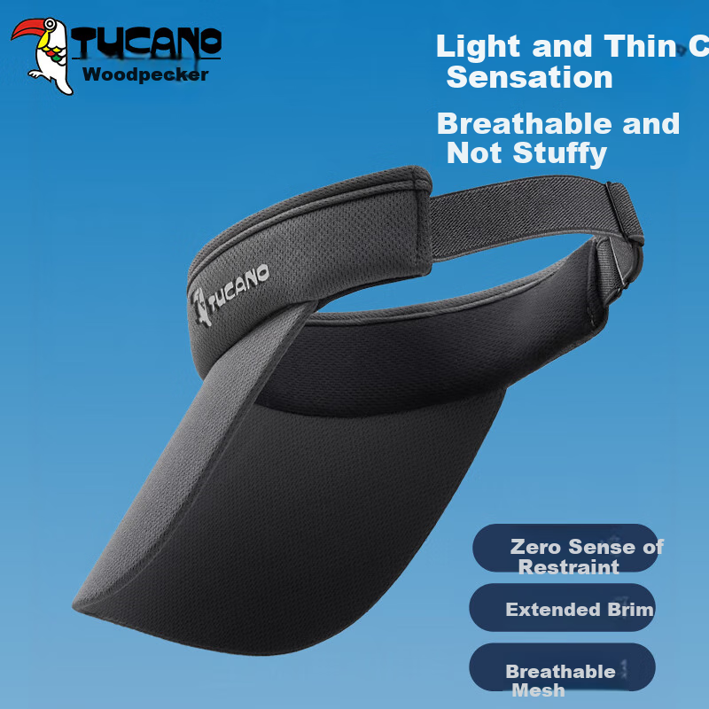 TUCANO Hat for Men And Women, Summer Sun Protection UV-Resistant Neck Guard Face Mask Integrated Running Fishing Sun Hat, Open Top Visor Sun Hat