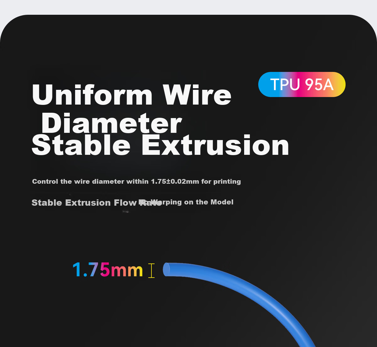 CMYKSUPPLIES 3D Printing Consumables Flexible TPU 1.75mm Compatible with Tuozhu, Chuangxiang Sanwei, Duoluke, Fuzhi, Jiguang Erwo DIY Printer Filament White 1kg 6