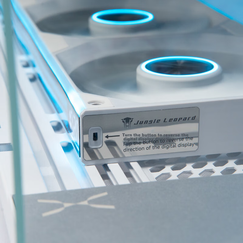Conglinbao Xinglian Fan, 240mm Integrated Building Block Fan, Reverse Blade, 12cm, Infinite Mirror Light, Synchronized PWM Speed Control, White Case Fan, ARGB Desktop Computer Silent Fa