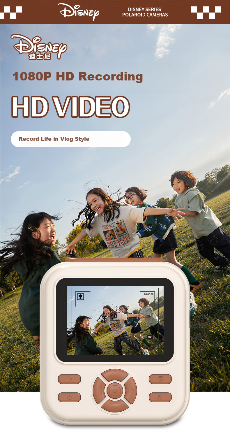 Disney Colorful Instant Camera for Children, Print Directly, Photo Toy, Birthday Gift for Boys And Girls, PC02 Minnie 5