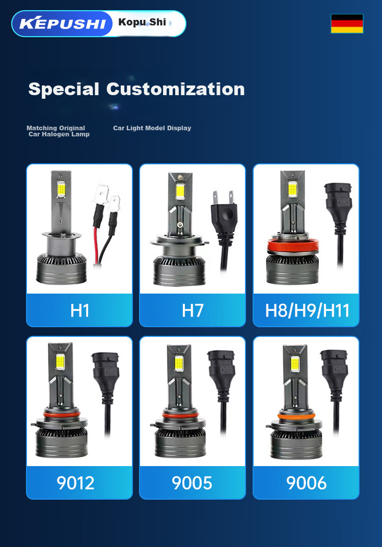 KEPUSHI Automotive LED Headlight Bulb H1/h4 LED Car Light Laser High And Low Beam Integrated Strong Light Bulb High And Low Beam Light 12