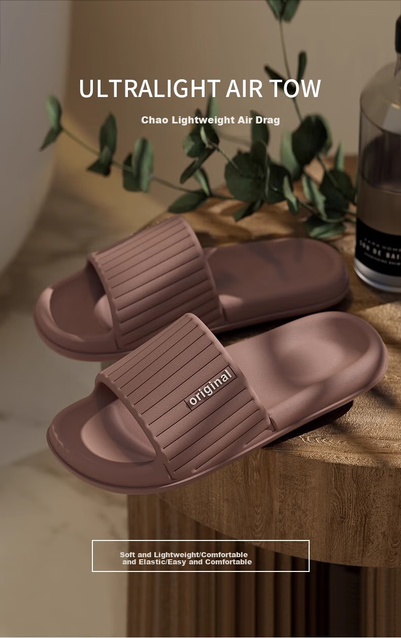 GUOLUOFEI Slip-On EVA Slippers for Men And Women, Summer Bathroom Shower Large Size Non-Slip Men's Sandals, Purple, Size 38-39 1