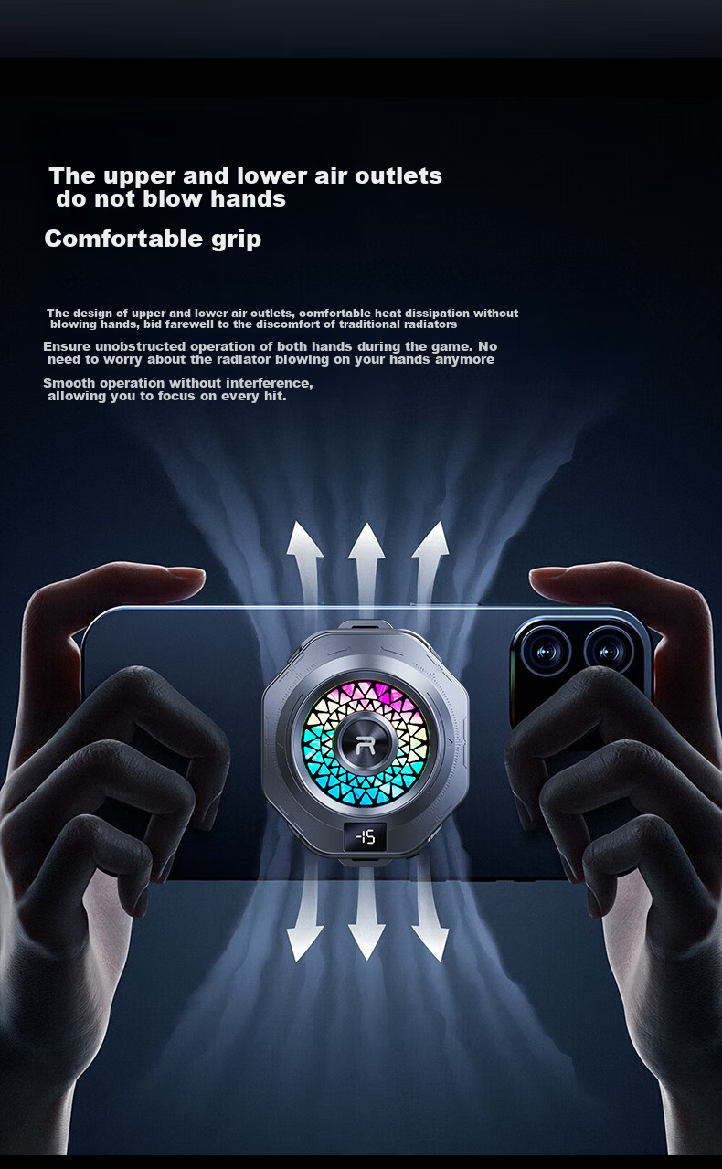 REMAX REMAX Magnetic Phone Cooler, Gaming And Live Streaming Cooling Device, Lightweight at Only 63g, Semiconductor Cooling Back Clip, Suitable for Apple Tablets, Red Magic, IQOO AI 9