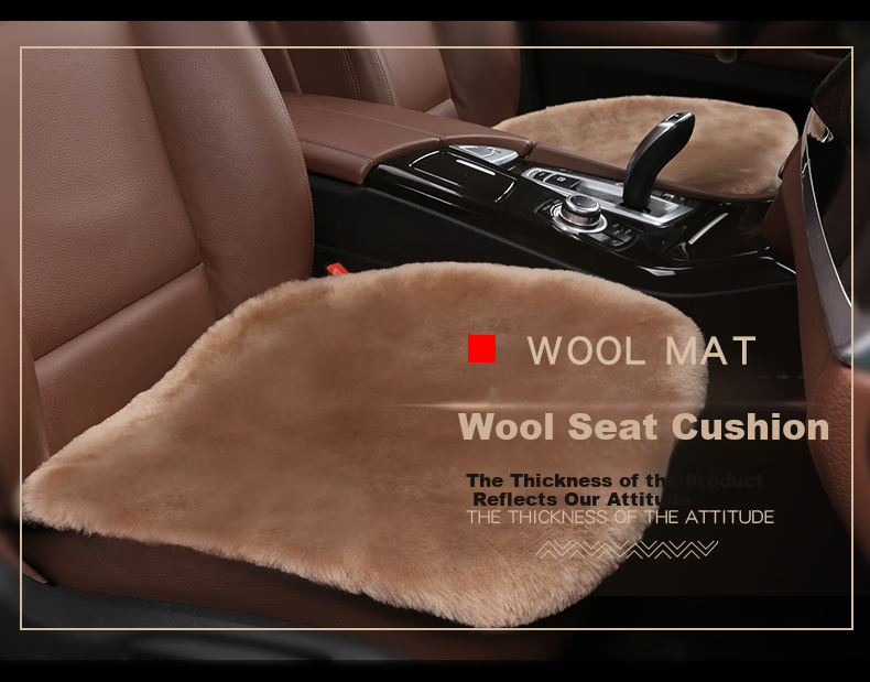Dijialun Australian Wool Car Seat Cushion, Winter Plush Seat Cover, Sheepskin Integrated Sofa Chair Pad, Car Seat Cushio 6