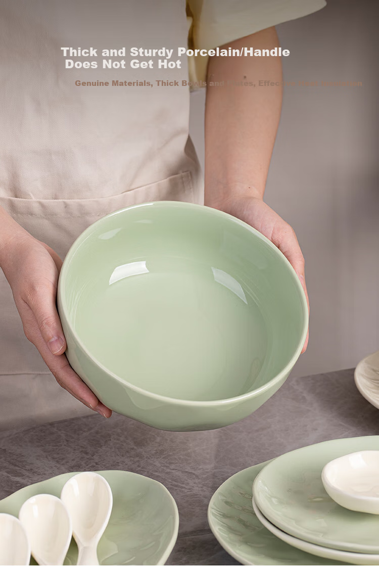Banwushenghuo Cream-Colored Bowl And Plate Set for Home Use, 2026 New Stylish Tableware Set with Underglaze Color, Including Bowls, Plates, Chopsticks, Housewarming Gift 7