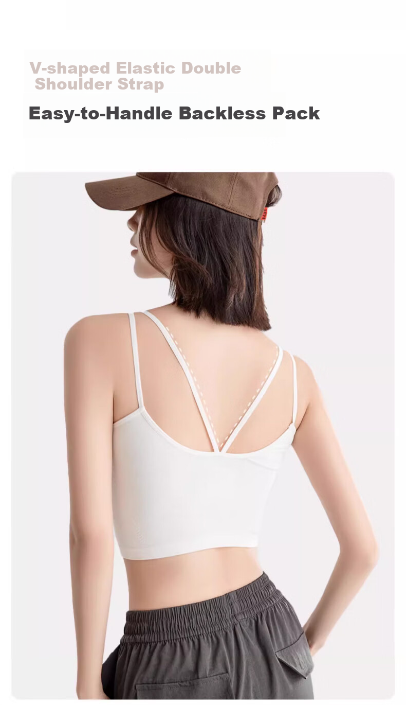 Dushiliren 26 New Style Seamless Comfortable Bra for Women, One-Piece Camisole Tank Top with Built-In Pads 4