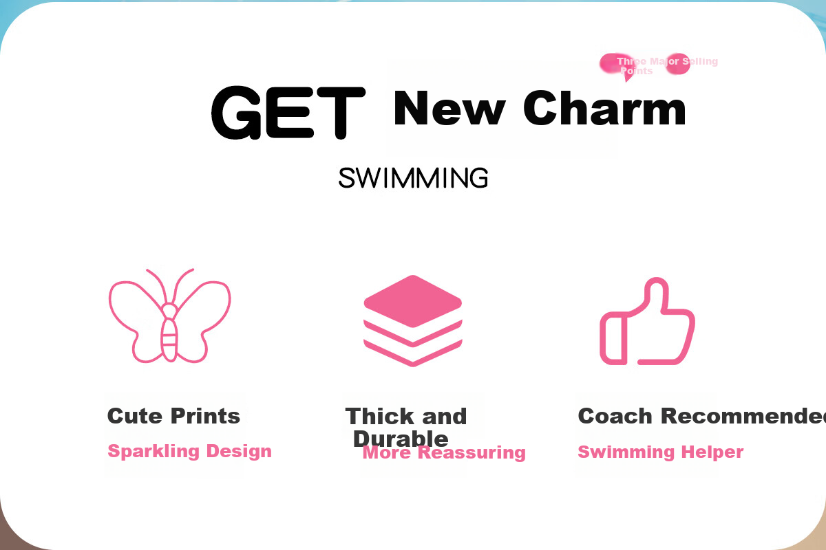 361° Children's Swimming Ring, for Boys And Girls, Anti-Rollover, Suitable for Beginners And Toddlers, Cute Underarm Design, Inflatable, Summer Pink 2