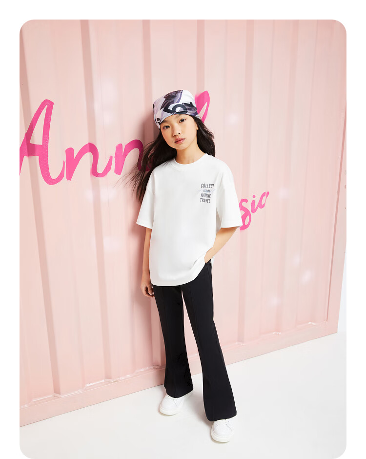 Annil [100% Cotton T-Shirt] Annil Children's Clothing, Boys And Girls Short-Sleeve T-Shirt, Summer Pure Cotton, Wrinkle-Resistant, Elastic Top 7