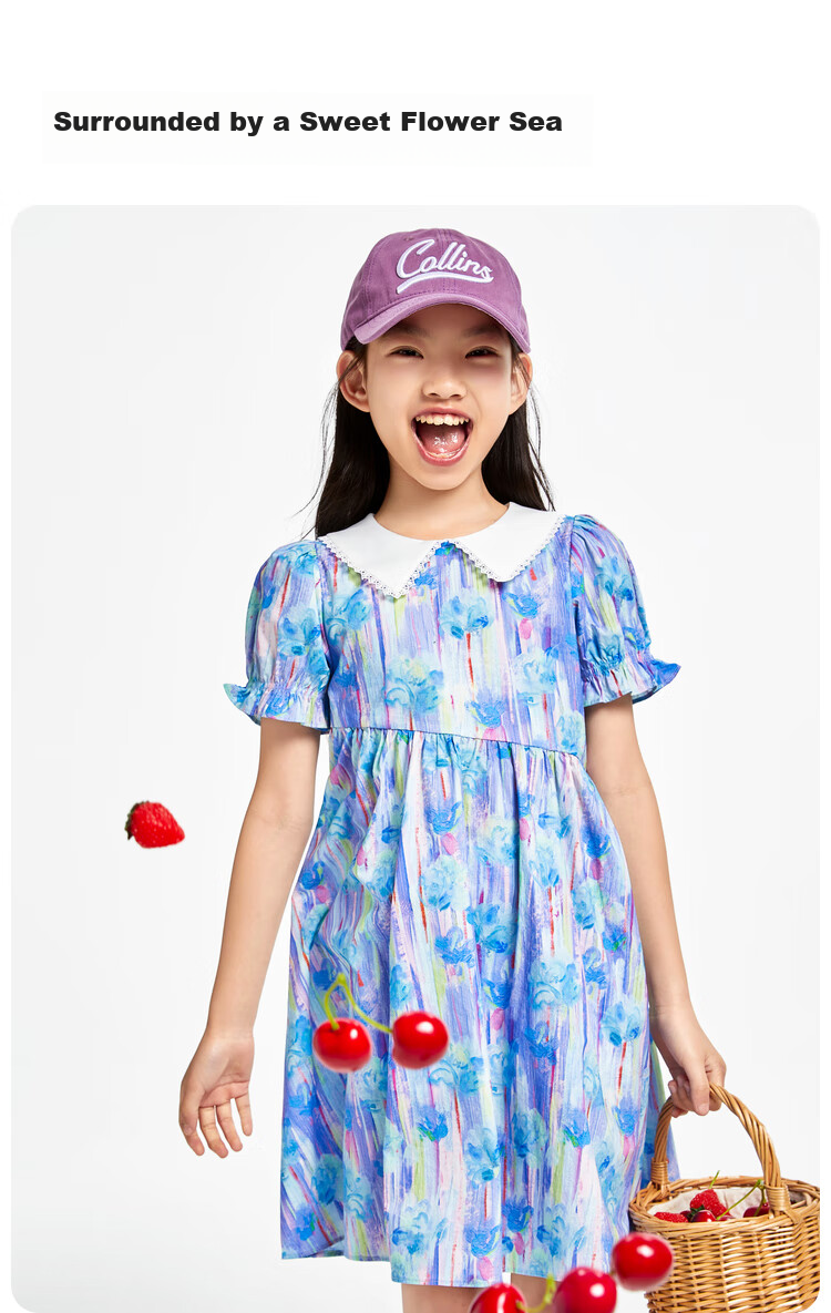 Annil Girls' Short-Sleeve Dress, Summer 2024 3