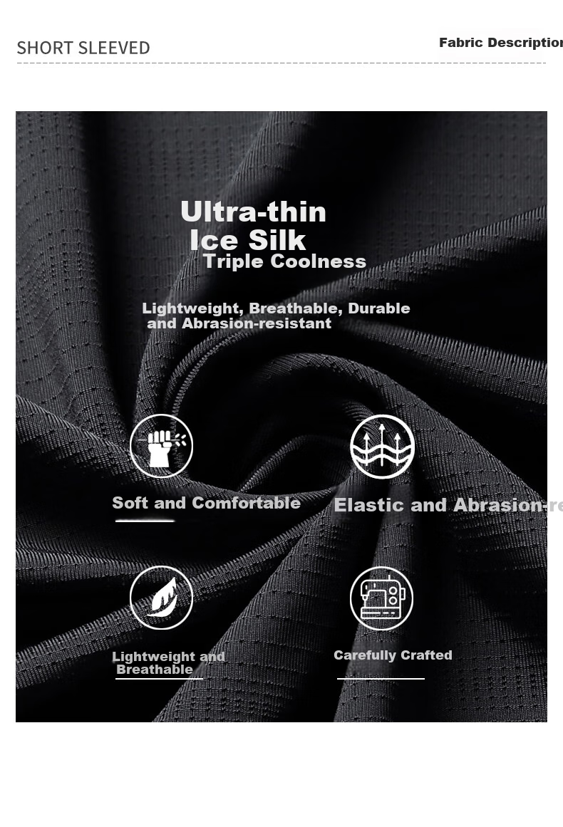 Dibinze Ice Silk T-Shirt, Summer Short-Sleeve Sports Loose-Fit Plus Size Casual Top, White, 3XL 2