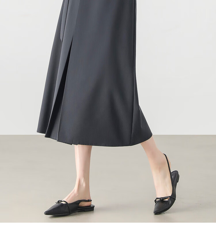 Sentubila Urban Commuter Skirt for Women, Summer Fashion A-Line High-Waisted Slimming Skirt, Apricot Color, XL Size 3