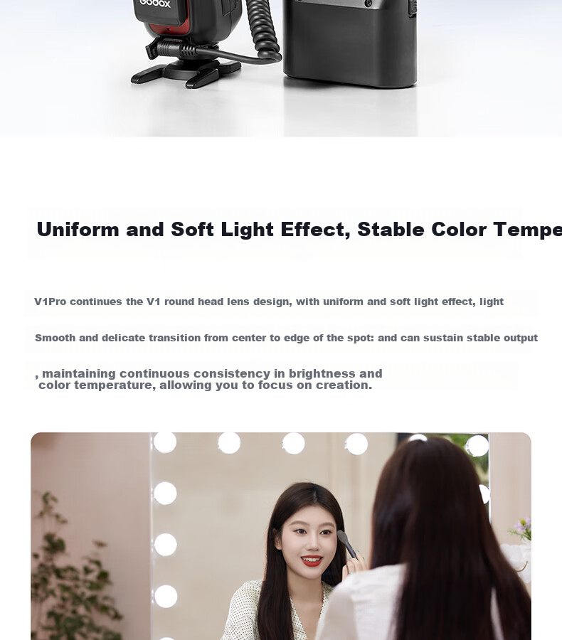 Godox V1Pro Hot Shoe Flash, High-Speed Sync, TTL Auto Metering, Lithium Battery, Hot Shoe Mount, Pocket Light, Portable for Outdoor Shooting And Wedding Photography [Official Standard Configuration] Sony Versio 7