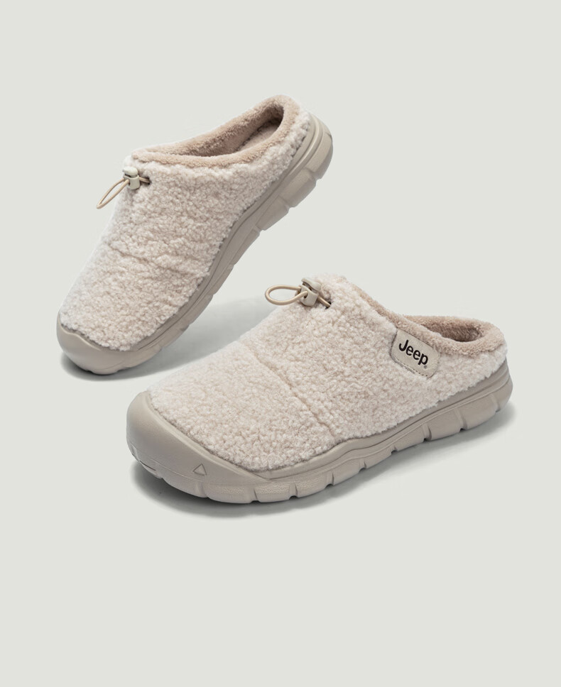 Jeep Women's Fleece-Lined Birkenstock Style Slip-On Mules Autumn Winter Casual Commuter Shoes Dark Coffee Color Size 37 11