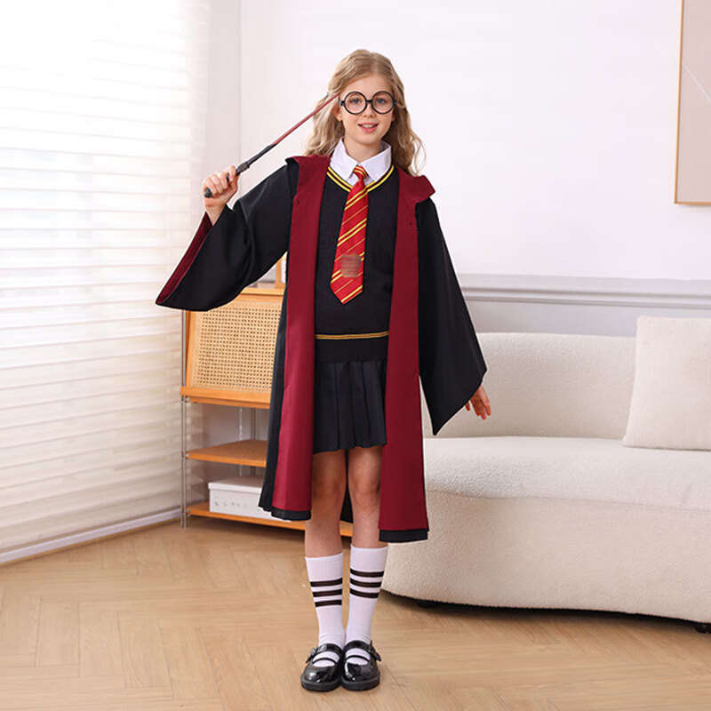 Xiong Liuwan Harry Potter Magic Robe Cosplay Children's Academy Role Play Single Robe (Unisex Gift Included) 160