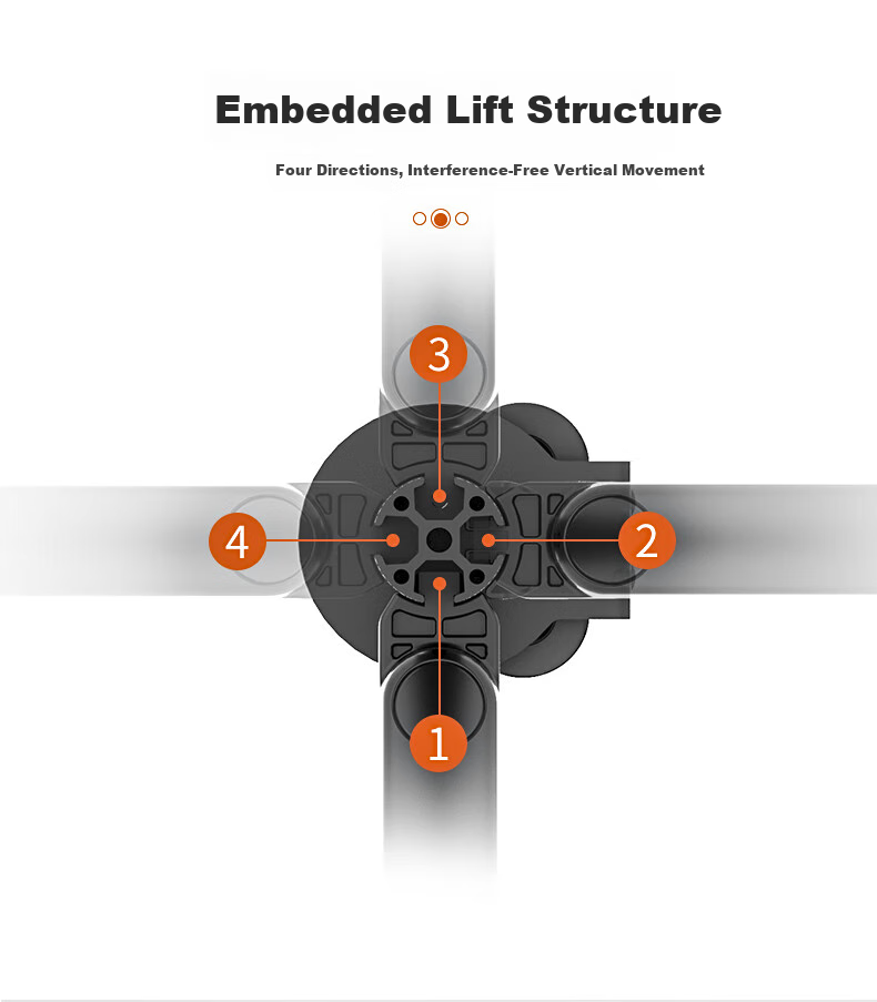 ECOLA Monitor Stand, Computer Stand, Height-Increasing Stand for Computers, Mechanical Arm Computer Desk Stand, Spiral Lifting Mechanical Spring Display Screen Stand FT62BK 4